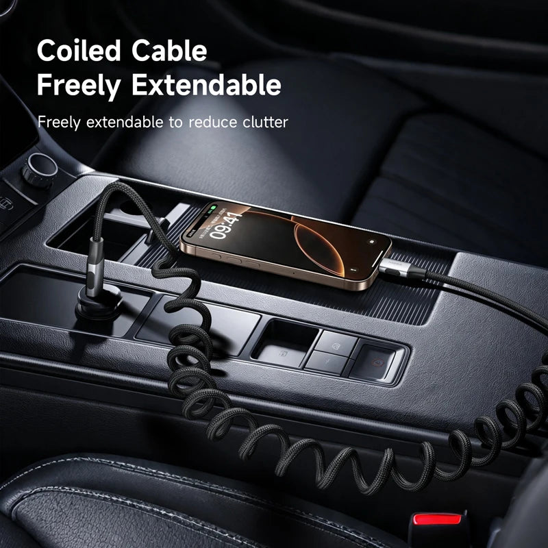 Hagibis USB4 Coiled USB-C Cable 240W 20Gbps