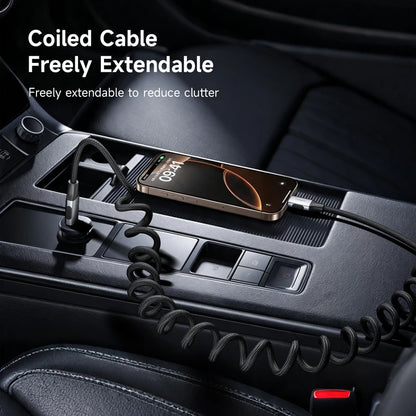 Hagibis USB4 Coiled USB-C Cable 240W 20Gbps