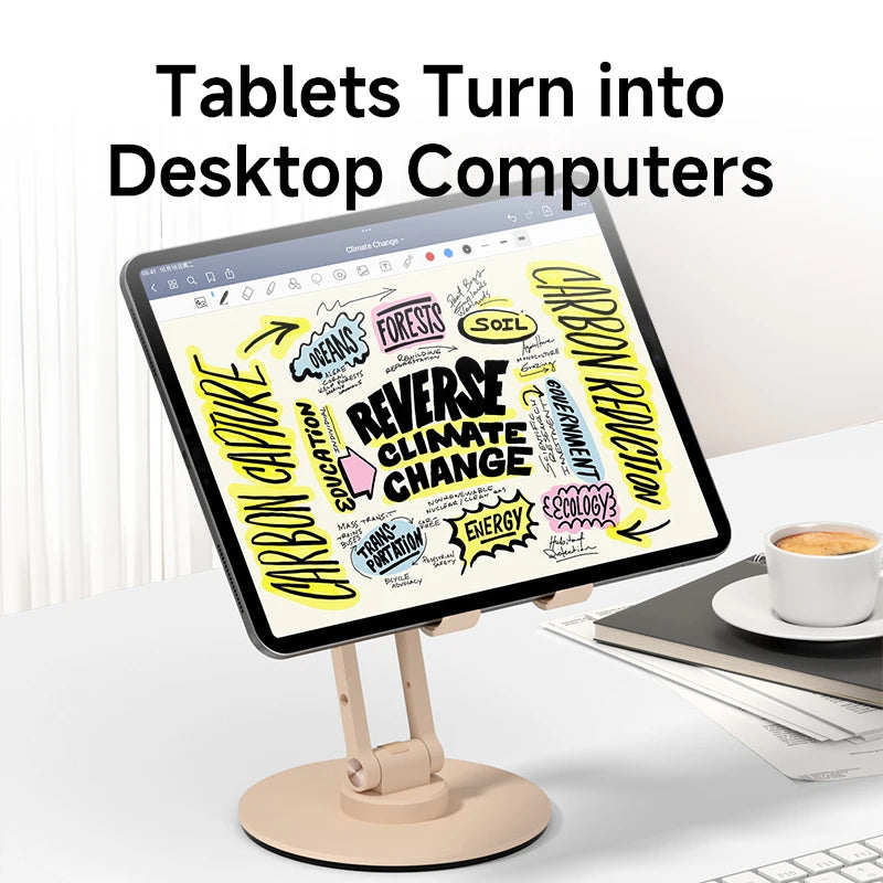 360° Folding Stand with Stable Base – Triple Axis Rotation