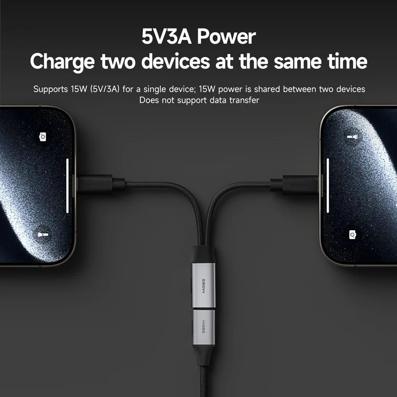 Hagibis USB-C 1-to-2 Charging Splitter Cable