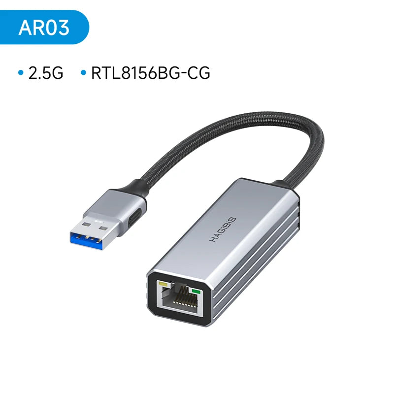 Hagibis USB-A to Ethernet Adapter 1Gbps/2.5Gbps