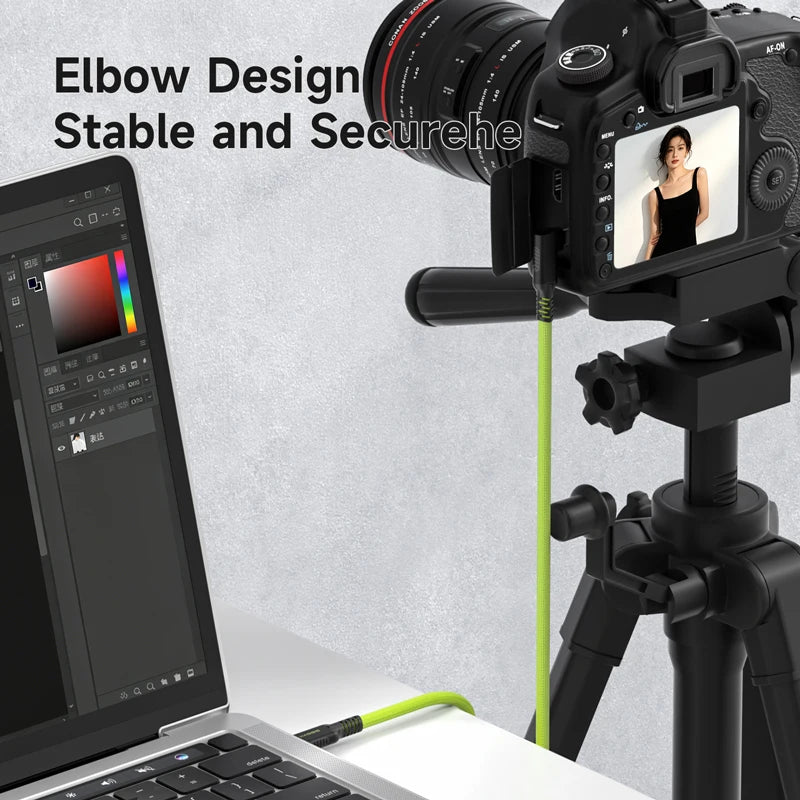 Hagibis USB-C Camera Tether Cable 80Gbps 240W Right Angle