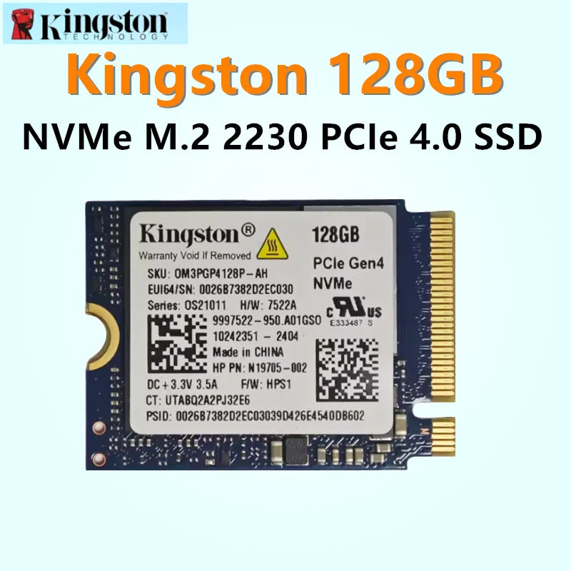 Kingston NVMe M.2 2230 PCIe 4.0 SSD 128GB