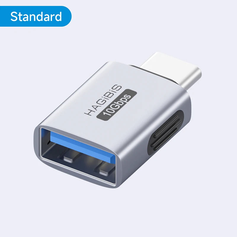 USB adapter with 'HAGIBIS' branding on a light gray background