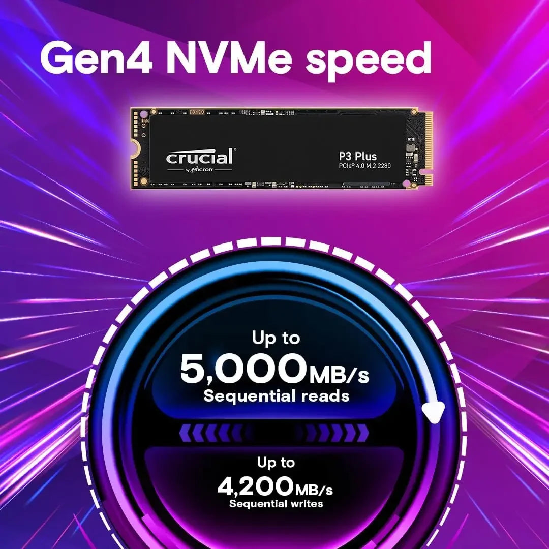 Crucial P3 Plus SSD NVMe M.2 2280 PCIe 4.0