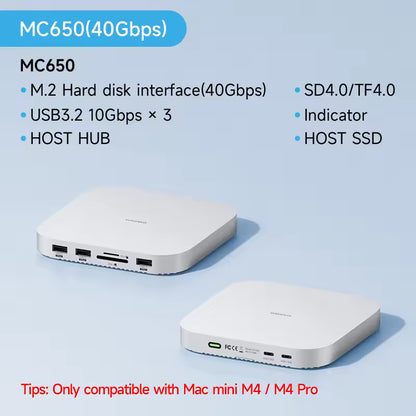 Hagibis USB-C Docking Station MC65 for Mac mini M4/M4 Pro