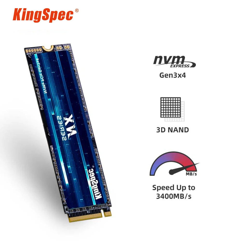 KingSpec NVMe M.2 PCIe 3.0 SSD 2280