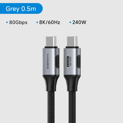 USB 4 Cable USB C to USB C Ultra Soft 240W