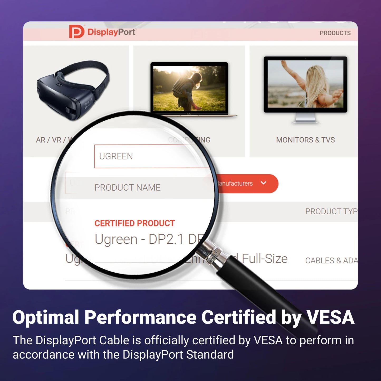 UGREEN DisplayPort 2.1 Cable 16K 80Gbps