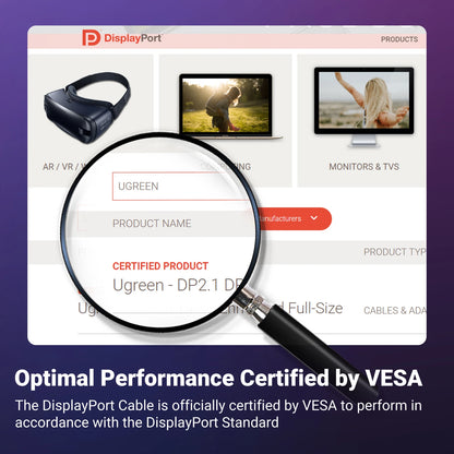 UGREEN DisplayPort 2.1 Cable 16K 80Gbps