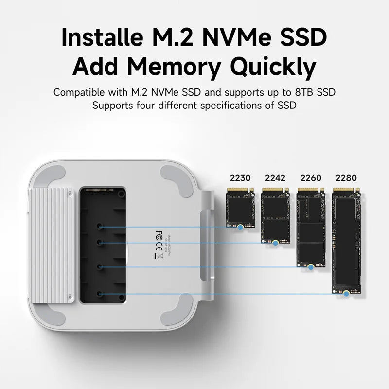USB C Hub with USB4 Hard Drive Enclosure 40Gbps MC60 Pro