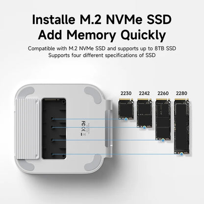 USB C Hub with USB4 Hard Drive Enclosure 40Gbps MC60 Pro