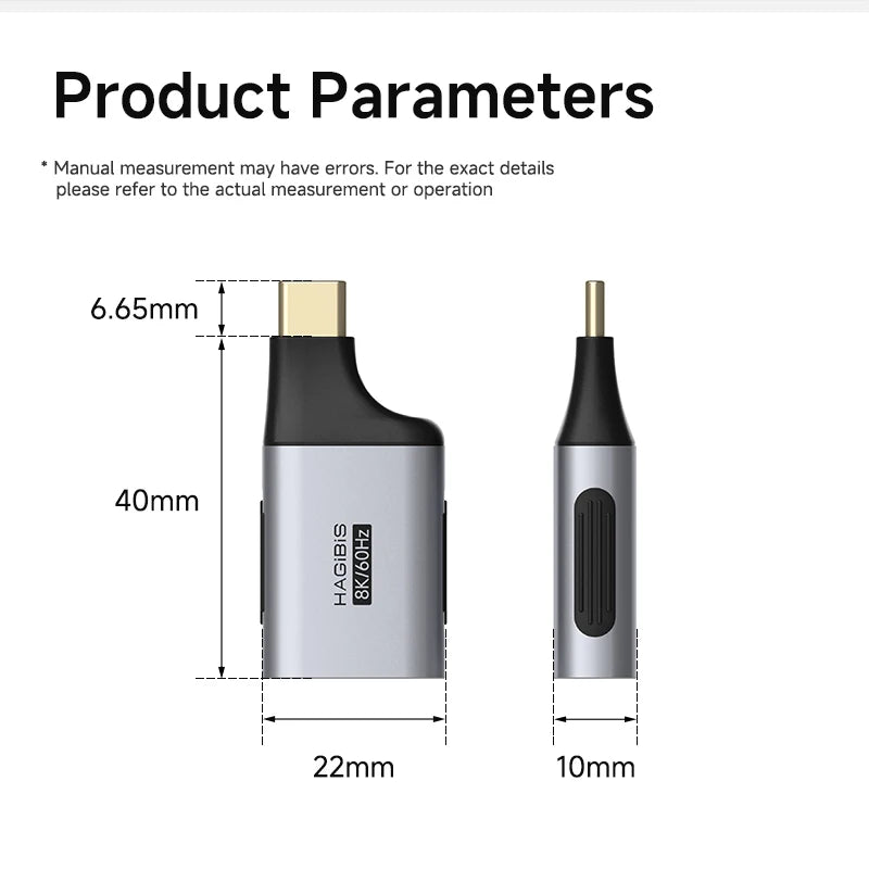 Product dimensions of a small electronic device with measurements in millimeters.