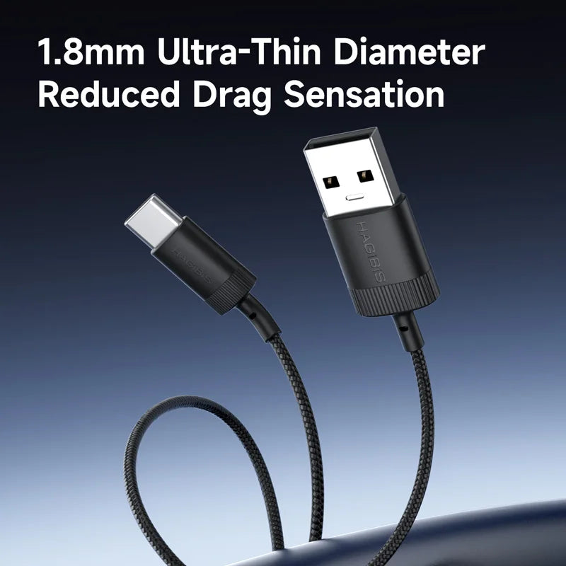 Hagibis Ultra-Fine USB-A to USB-C Cable 8K 1.8mm