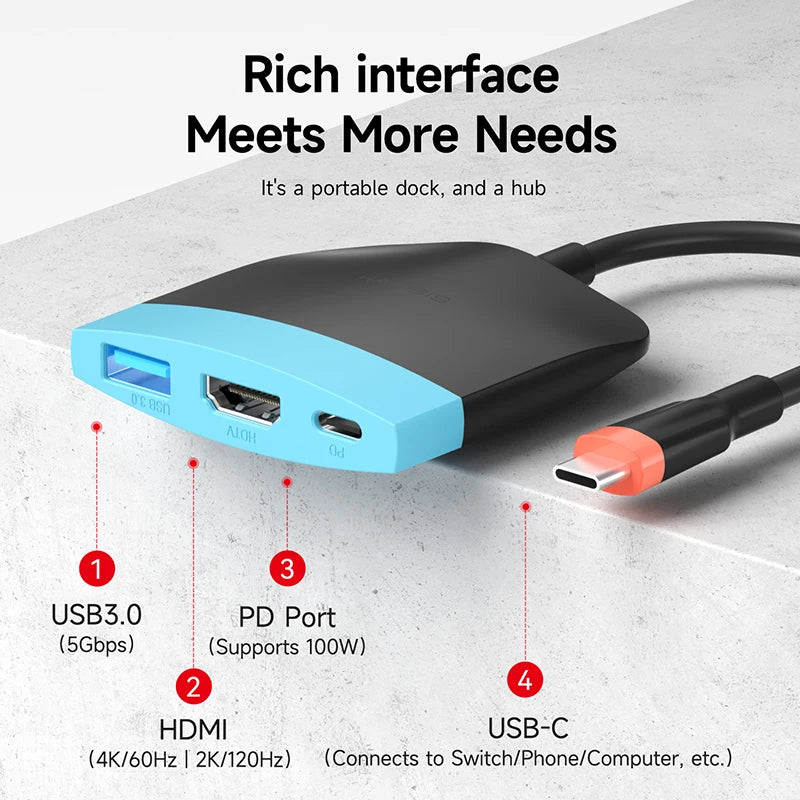 Switch 2 TV Dock Portable 4K 60Hz