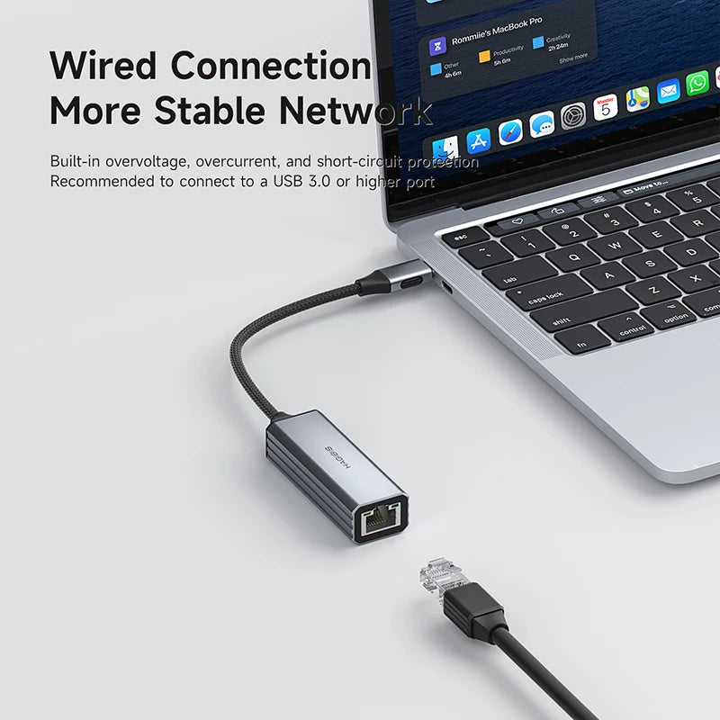 Hagibis USB-C to Ethernet Adapter with 100W PD