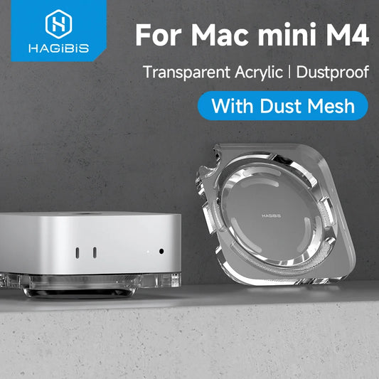 Transparent Dust-proof Stand for Mac mini M4/M4 Pro