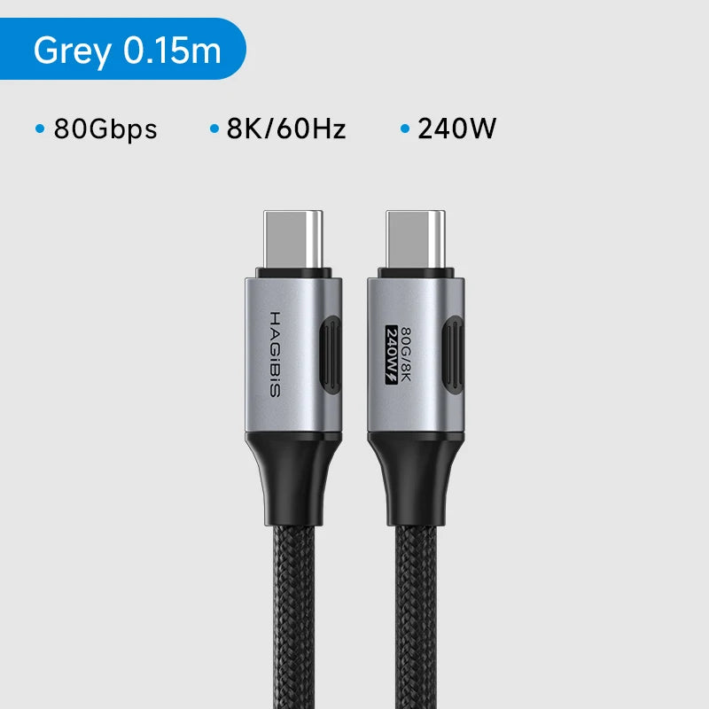USB 4 Cable USB C to USB C Ultra Soft 240W