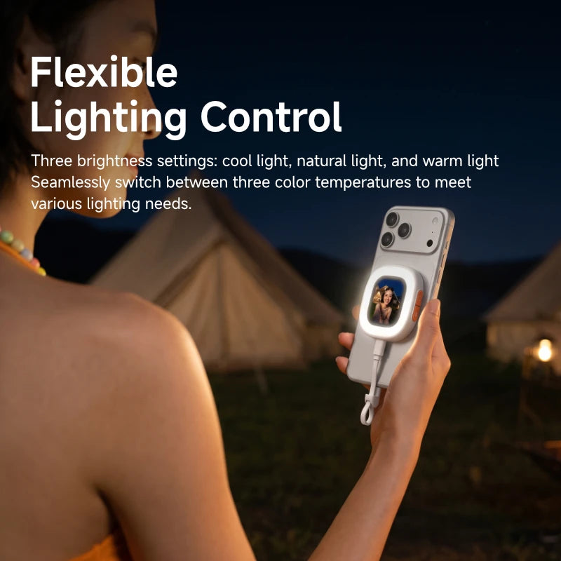 Hagibis Magnetic Selfie Monitor with LED Fill Light