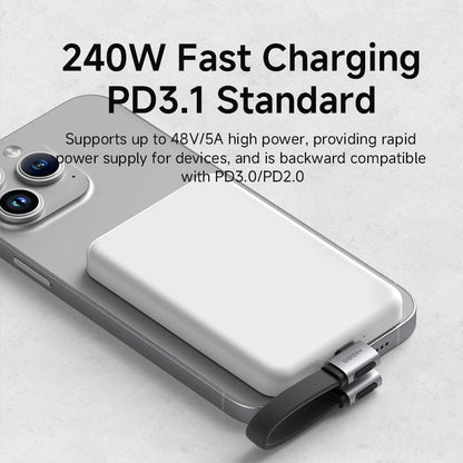 Fast charging device with text on a white background