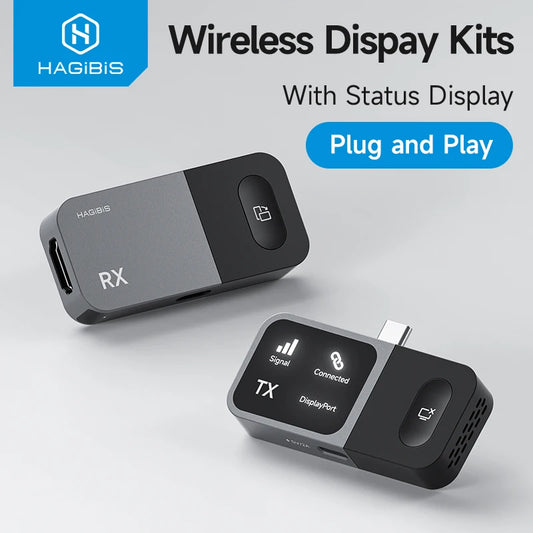 Hagibis Wireless Display Adapter USB-C Transmitter & HDMI Receiver GA10