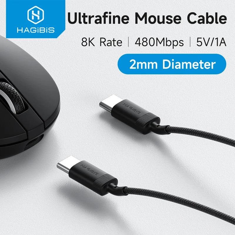 Hagibis Ultra-Fine USB-C to USB-C Cable 8K 2mm
