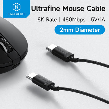 Hagibis Ultra-Fine USB-C to USB-C Cable 8K 2mm