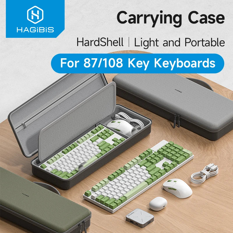 Hagibis Hard Shell Keyboard Carrying Case for 87/108-Key Keyboards