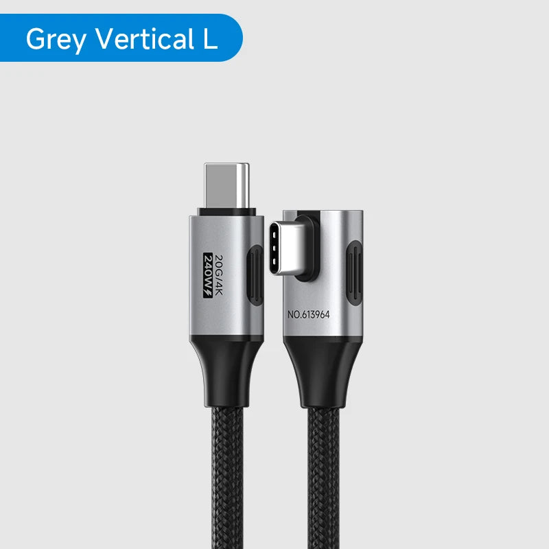 Hagibis USB4 USB-C Cable 80Gbps 240W Right Angle 8K