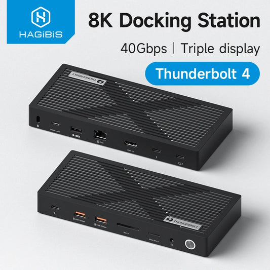 Thunderbolt 4 Docking Station 8K 40Gbps Hagibis