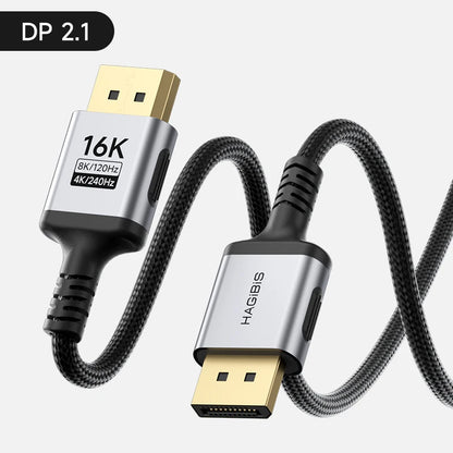 Hagibis DisplayPort 2.1 Cable 80Gbps 16K VESA Certified