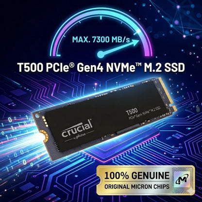 Crucial T500 SSD NVMe M.2 2280 PCIe 4.0