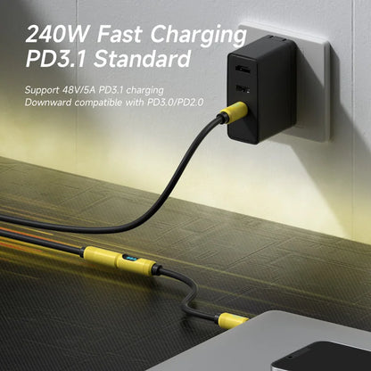 USB C Extension Cable Male to Female PD 240W Hagibis