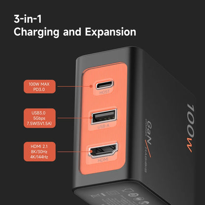 Hagibis GaN 100W USB-C TV Dock for Nintendo Switch 1 & 2
