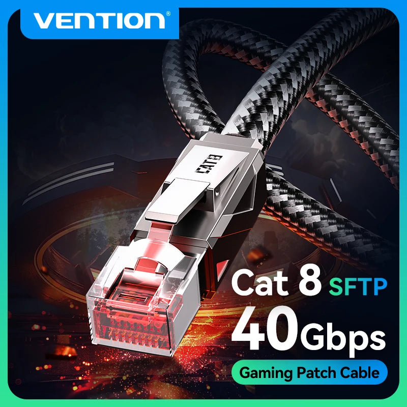 VENTION Cat8 Ethernet Cable 40Gbps 2000MHz SFTP