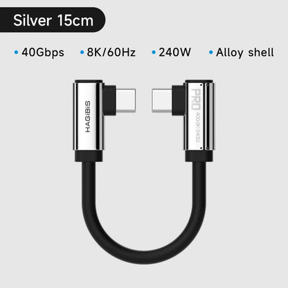 USB4 Right-Angle Cable 40Gbps 240W