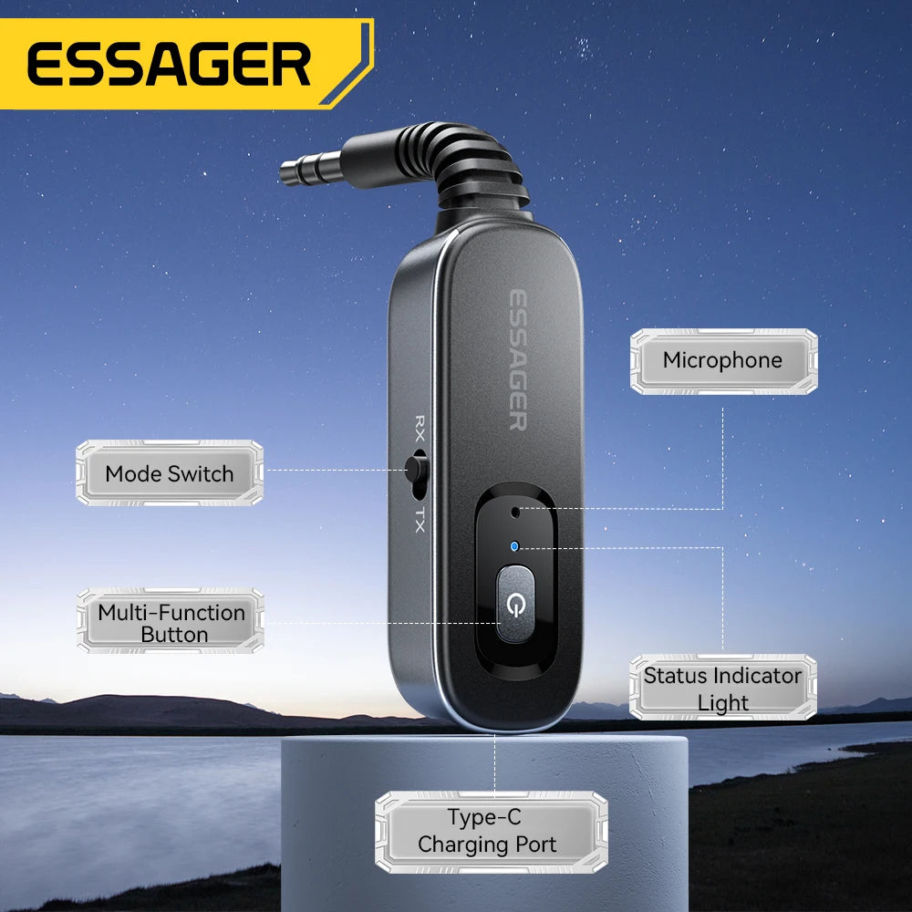 Essager Bluetooth 5.1 Transmitter & Receiver 3.5mm AUX
