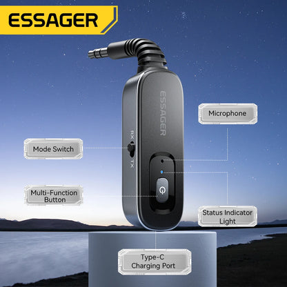 Essager Bluetooth 5.1 Transmitter & Receiver 3.5mm AUX