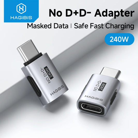 HAGIBIS NO D+D- Adapter with 240W marking on a white background