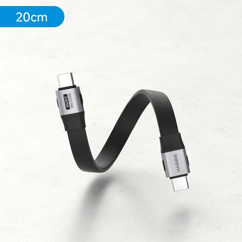 Short USB C to USB C Full Function Cable USB4 V2 Hagibis