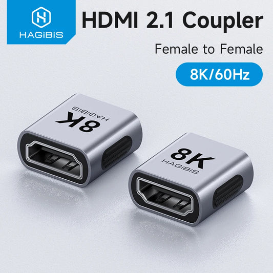 8K HDMI 2.1 Female-to-Female Coupler Adapter