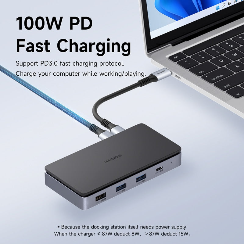 8 in 1 USB-C Docking Station HAGIBIS