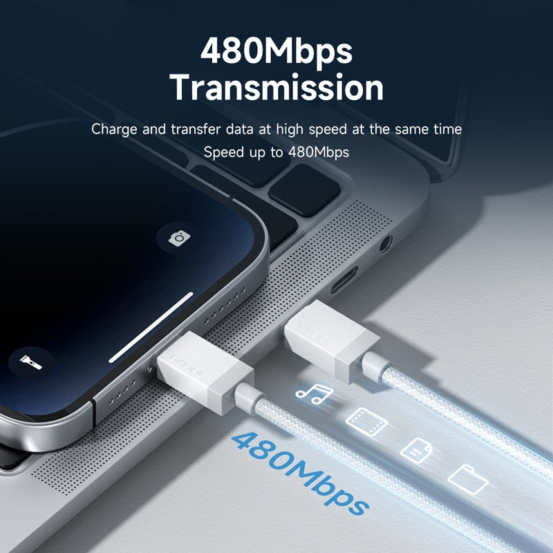 60W Fast Charging Cable Data USB C  HAGIBIS