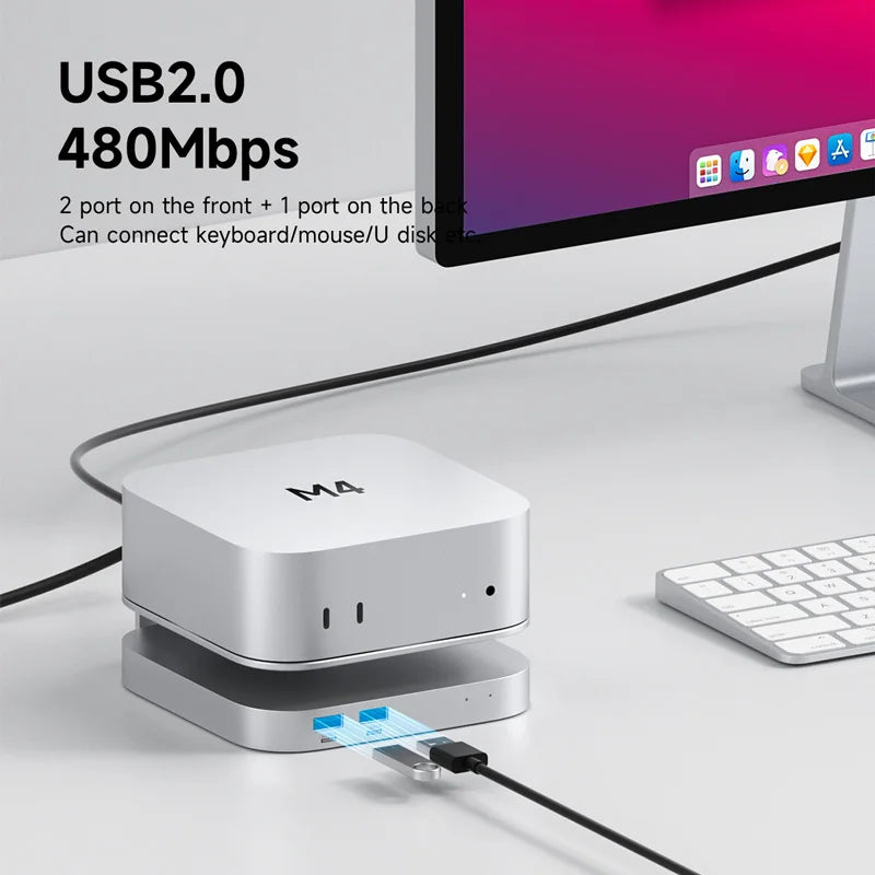 USB C Hub with USB4 Hard Drive Enclosure 40Gbps MC60 Pro