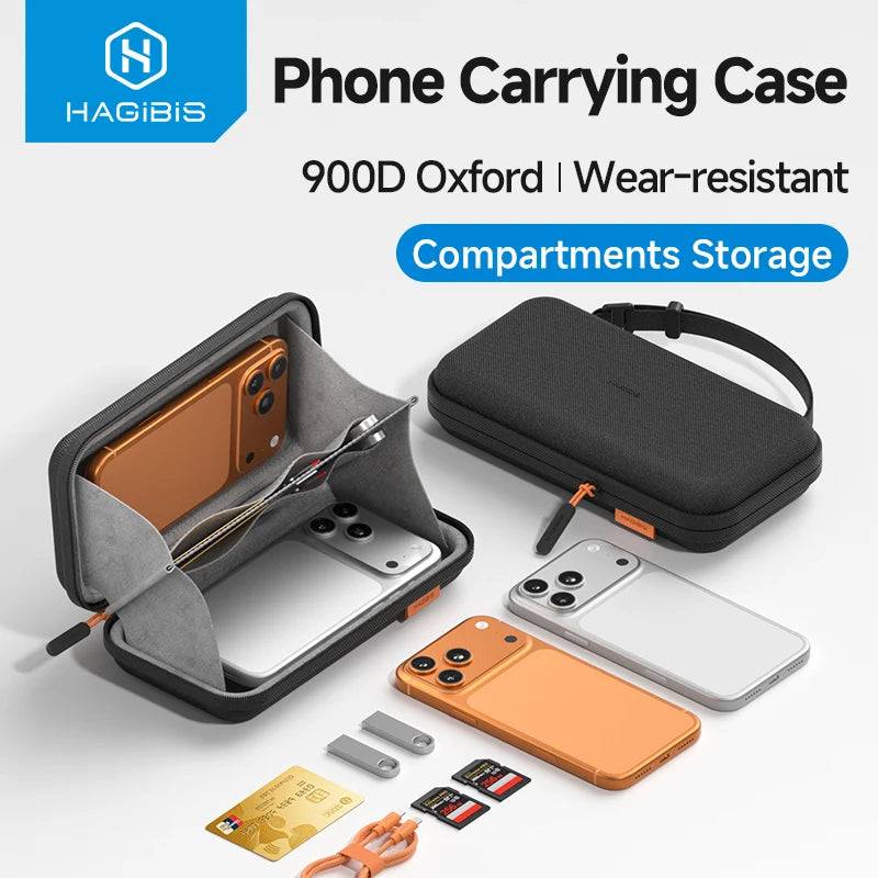 Hagibis Hard Shell Phone Carrying Case & Organizer