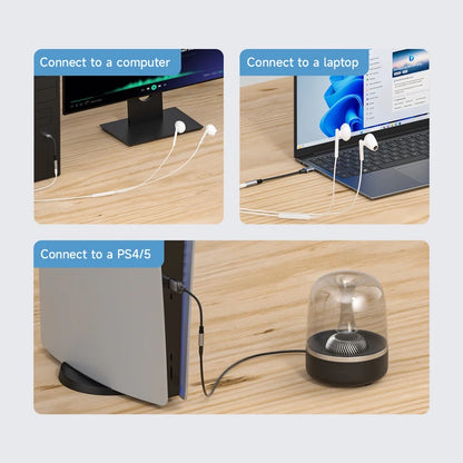 Hagibis USB-A to 3.5mm Hi-Fi DAC Adapter 32bit 384kHz