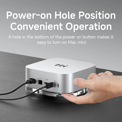 Transparent Dust-proof Stand for Mac mini M4/M4 Pro