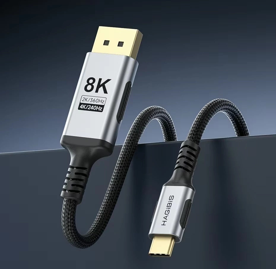 USB C to DisplayPort 1.4 Cable Super Soft Hagibis