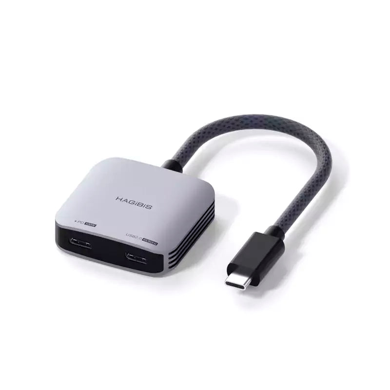 USB C Splitter 100W 4K/60Hz 2 in 1 Hagibis