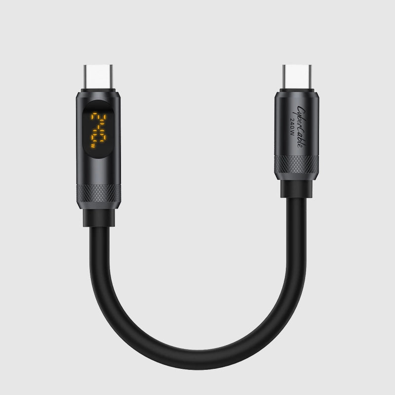 Hagibis Short USB C Cable with LED Display